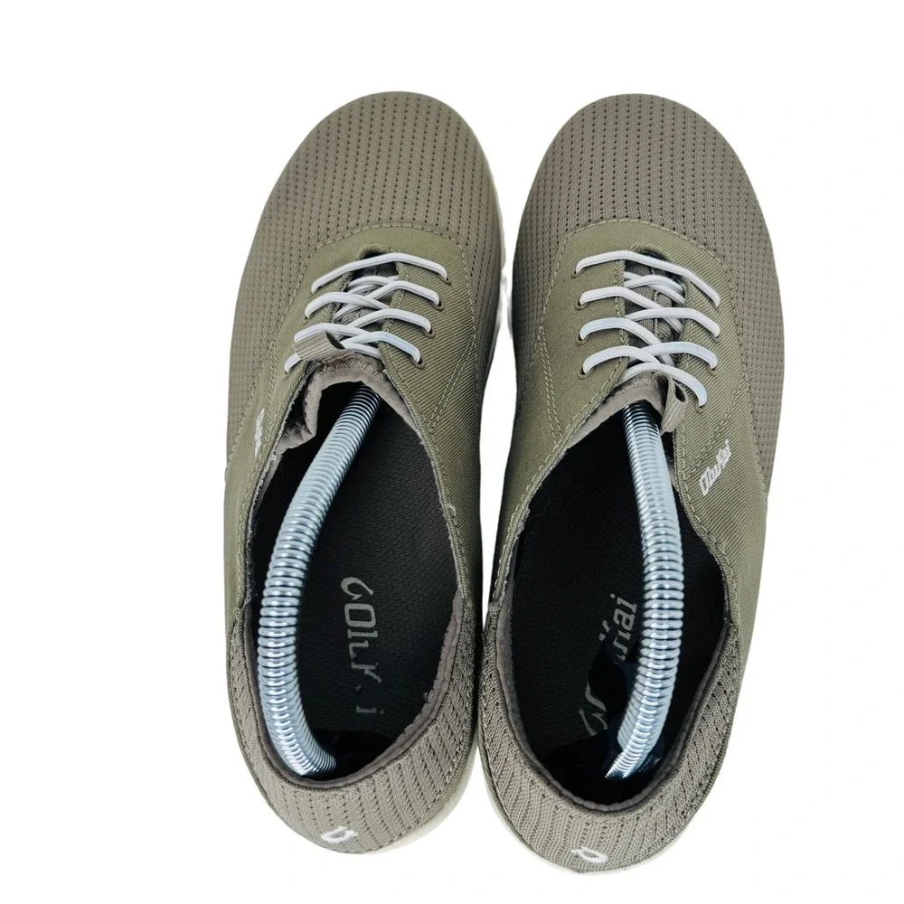 Nohea Moku No‎ Tie Boat Shoes Quick Dry Mesh Breathable Slip On Green Size 8.5M